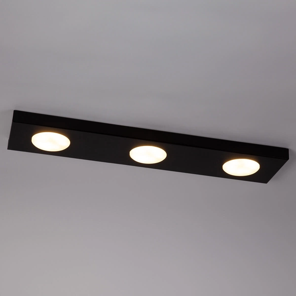 Prostokątna lampa sufitowa Hero 40921 podłużna do salonu czarna