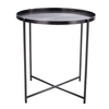 Okrągły stolik kawowy Moon DP-F80 titanium Moos Home metalowy tytan