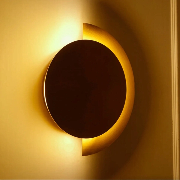 Naścienna lampa Lunar CGLUNAR-1 Copel LED 6W 3000K półokrąg mosiądz