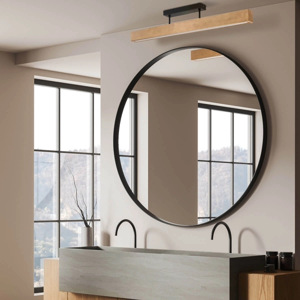 Salonowa lampa nasufitowa Teo 6619 LED 22W 3000K belka drewniana