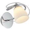 Ścienna lampa do salonu Tipene MW15105-1CR Italux szklana chrom biała