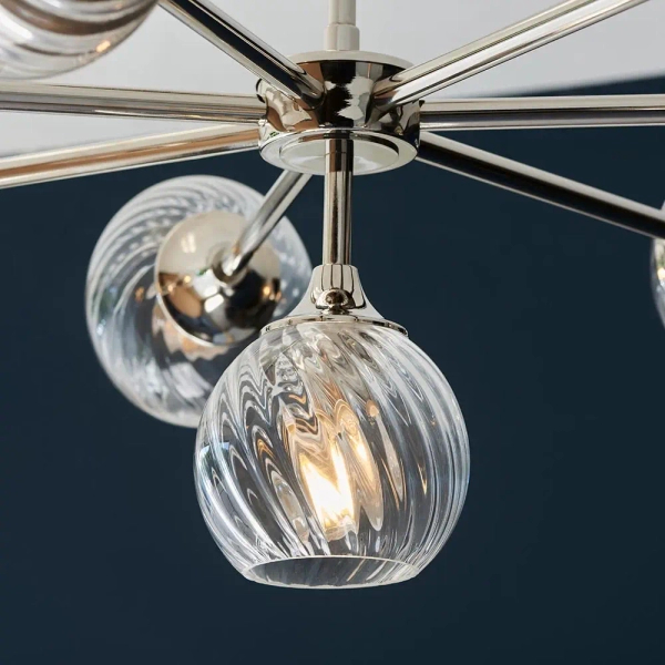 Molekułowa lampa sufitowa Allegra 104051 kule szklane nikiel