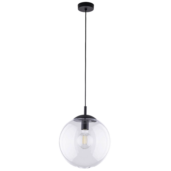 Lampa wisząca Esme 3268 nad wyspę do kuchni przezroczysta czarna