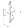 Spiralny kinkiet ścienny TWIST ML1058  LED 12W 4000K do kuchni czarny