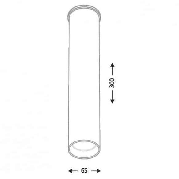 Sufitowa LAMPA plafon ARIDA 1111 Shilo natynkowa OPRAWA reflektorowa do łazienki tuba czarna