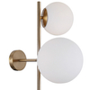 Loftowa LAMPA ścienna VAILANTE WL-31221-3-HBR Italux modernistyczna OPRAWA kinkiet szklane kule mosiądz