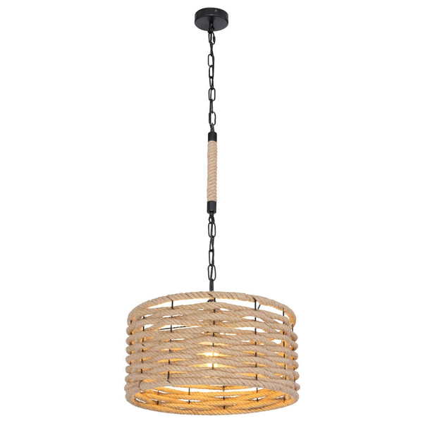Okrągła LAMPA wisząca HALIA 15679H1 Globo marynistyczny do salonu beżowy