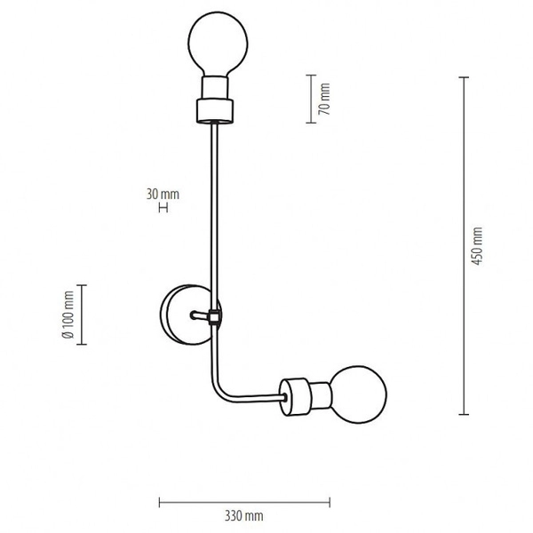 Lampa ścienna MONTIX 9244274 metalowa loftowy kinkiet czarny drewno
