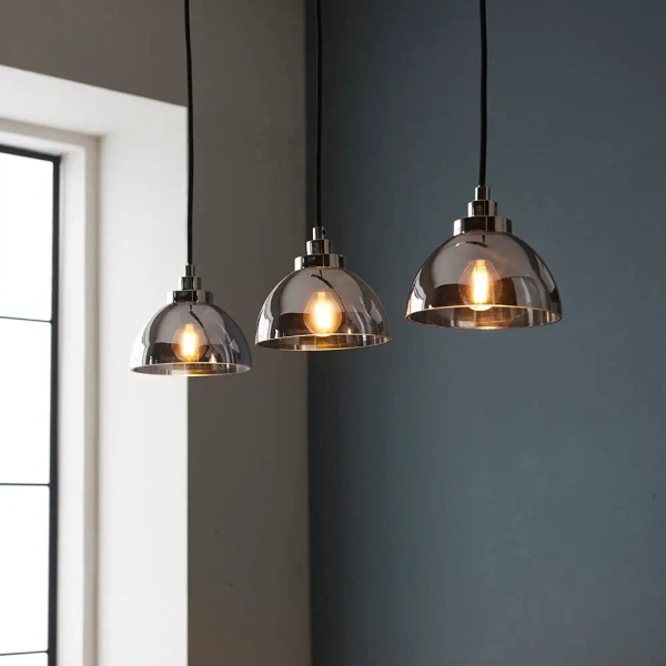 Potrójna lampa wisząca Caspa 100047 regulowana lustrzana nikiel