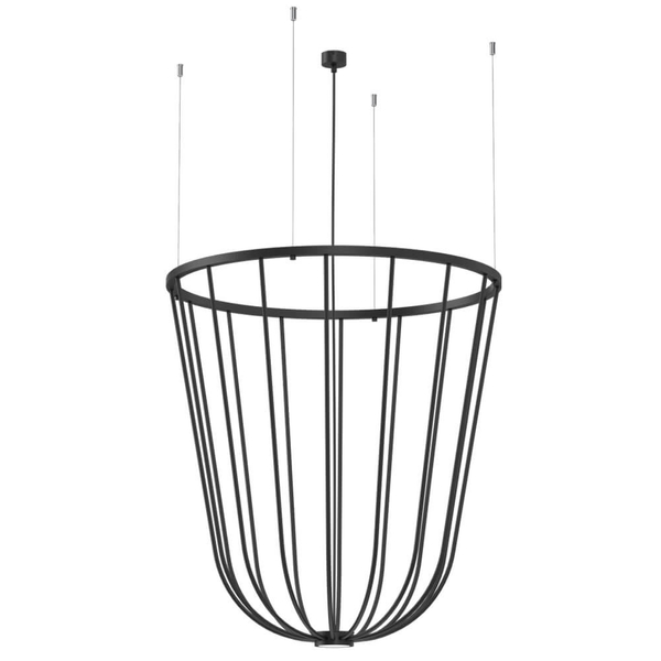 Druciana lampa zawieszana no. Moon 5143 Shilo koszyk czarny