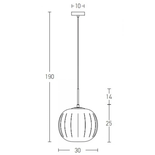 Okrągła wisząca lampa 20124 szklana kulista biały mosiądz
