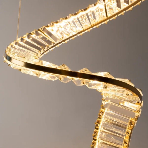 Wisząca lampa spiralna Krone P097PL-L48BS3K LED 48W 3000K mosiądz