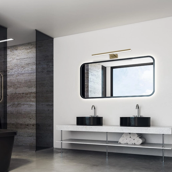 Łazienkowa lampa ścienna Shine listwa LED 13,8W 4000K mosiądz