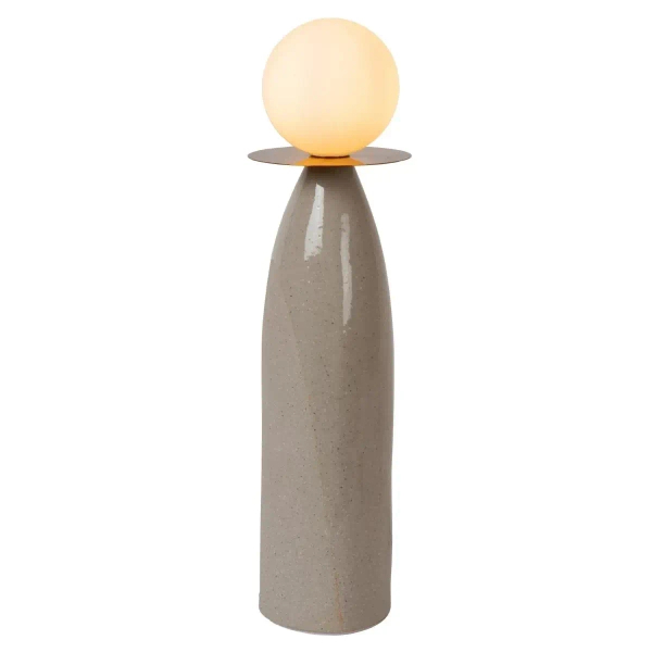 Lampa z porcelany stołowa Figaro 13544/45/36 Lucide szklana kula szara