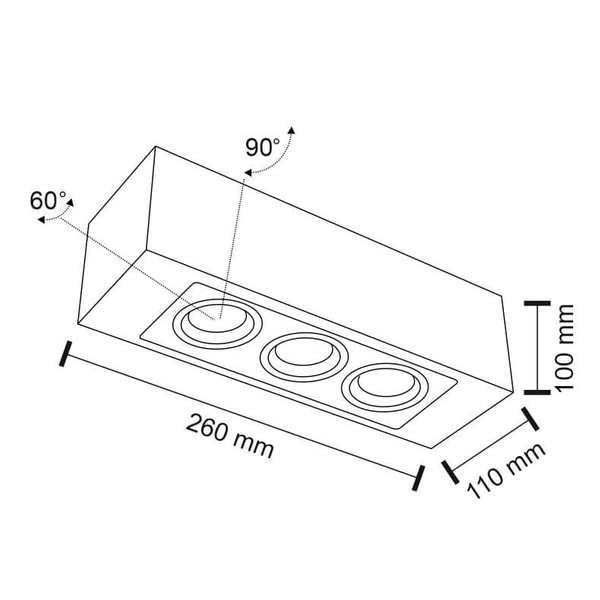 LAMPA sufitowa SETO 1138 Shilo natynkowa OPRAWA reflektorowa czarna