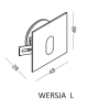 Podtynkowa lampa schodowa Lesel 001 L 100101108 Elkim LED 1W 3000K srebrna