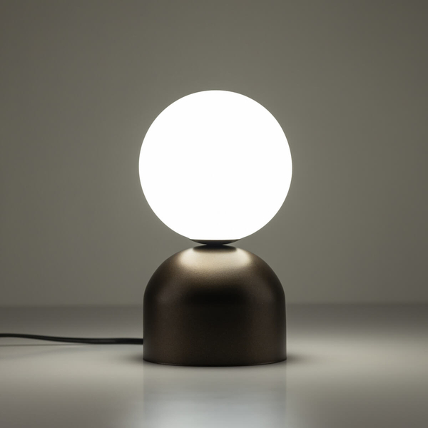 Nocna lampka Miki 16043 kula bubble do sypialni biała brązowa