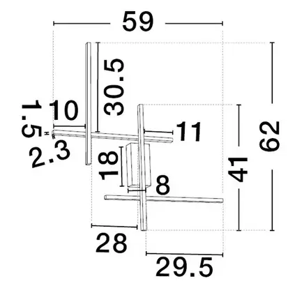 Sypialniana lampa ścienna BILORTA LE45470 LED 34W 3200K czarny złoty