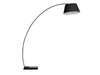 Łukowa lampa podłogowa Olav do salonu czarna stojąca
