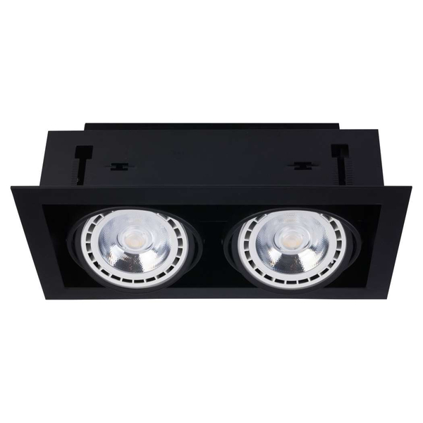 Wpuszczna LAMPA sufitowa DOWNLIGHT 9570 Nowodvorski prostokątna OPRAWA podtynkowa do zabudowy czarna