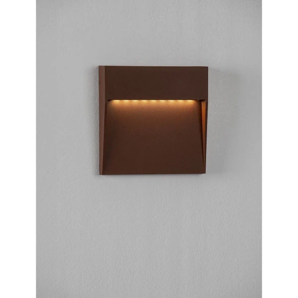 Naścienna lampa zewnętrzna LORCENA LE75298 LED 5W 3000K IP54 brązowa