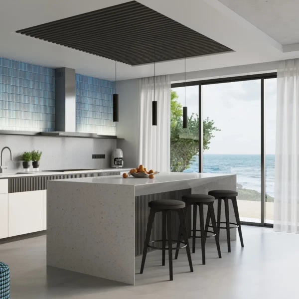 Lampa podłużna sufitowa KARBON SL.1569 ryflowana tuba czarna