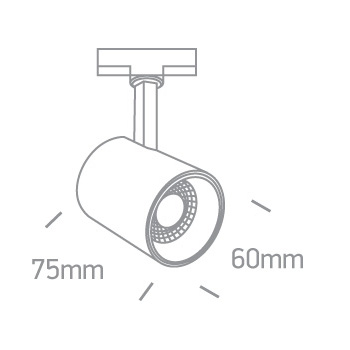 Lampa sufitowa 3-fazowa KAMI MYL.00097 LED 8W 3000K tuba biały
