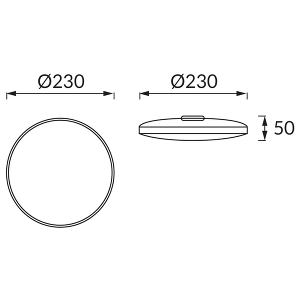 Salonowy plafon Dowbor 4331 Ideus LED 12W 4000K IP44 do łazienki czarny
