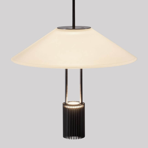 Szklana lampa wisząca AYAVIRI LE44596 LED 8W 3000K czarna biała
