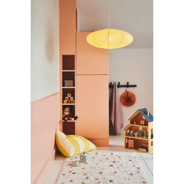 Abażur papierowy do lamp Villo 60 2213253226 owalny do salonu żółty