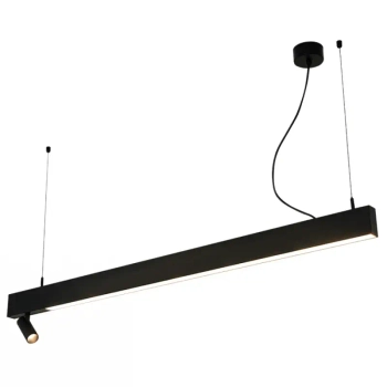 Wisząca lampa z reflektorem 23254 LED 7W + 32W 3000K belka czarny