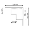 Łącznik do systemów szynowych wewnętrzny Magnetic LP-553-MAG-BK czarny