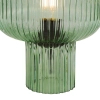 Ryflowana stołowa lampa Demarius DEM4224 grzyb szklana zielony
