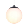 Lampa wisząca Savoy K-4921 szklana kula biała czarna