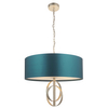 Wisząca lampa hampton L&-195223 Light& z abażurem morskim srebrna