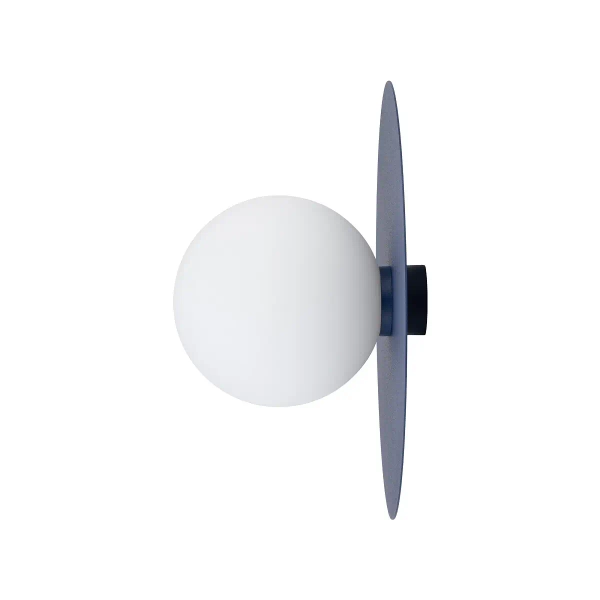 Lampa ścienna kulista SATURN biała granatowa ze szkła 1xG9 ball kula do sypialni 12440