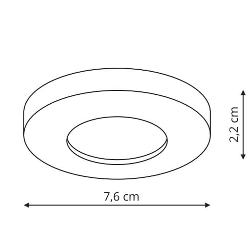 Oczko LAMPA sufitowa LAGOS LP-440/1RS BK Light Prestige okrągła OPRAWA podtynkowa WPUST metalowy IP65 czarny