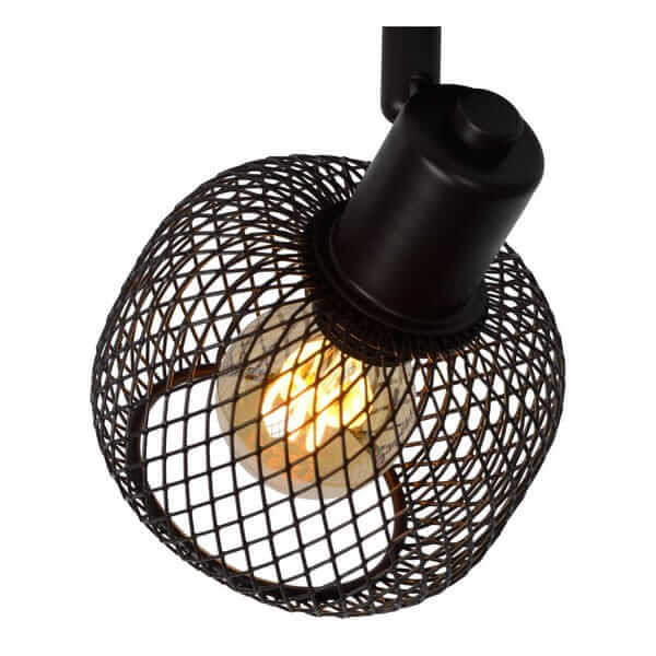Regulowana LAMPA ścienna MAREN 77978/01/30 Lucide metalowa OPRAWA loftowy spot sufitowy reflektorek czarny