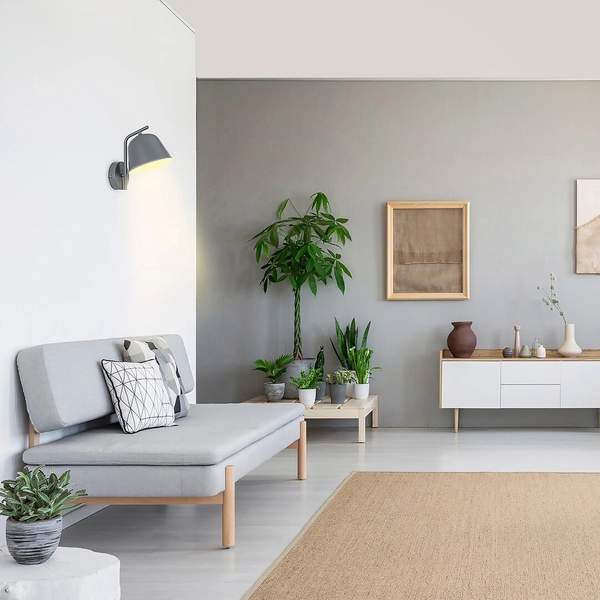 Metalowa lampa ścienna Malia 3094 loftowy kinkiet do sypialni szary