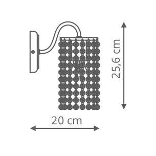 Glamour LAMPA ścienna BRIGHT STAR LP-812/1W Light Prestige kryształowa OPRAWA kinkiet tuba chrom przezroczysta