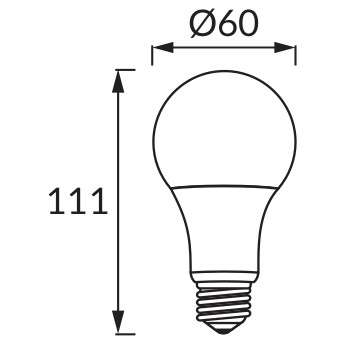 Żarówka LED ERSTE 02755 Ideus   E27 A60   12W 1050lm 230V   biała ciepła