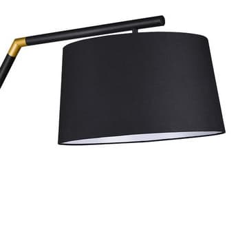 Tekstylna lampa podłogowa Tracy 462100132 Trio do salonu metalowa czarna outlet