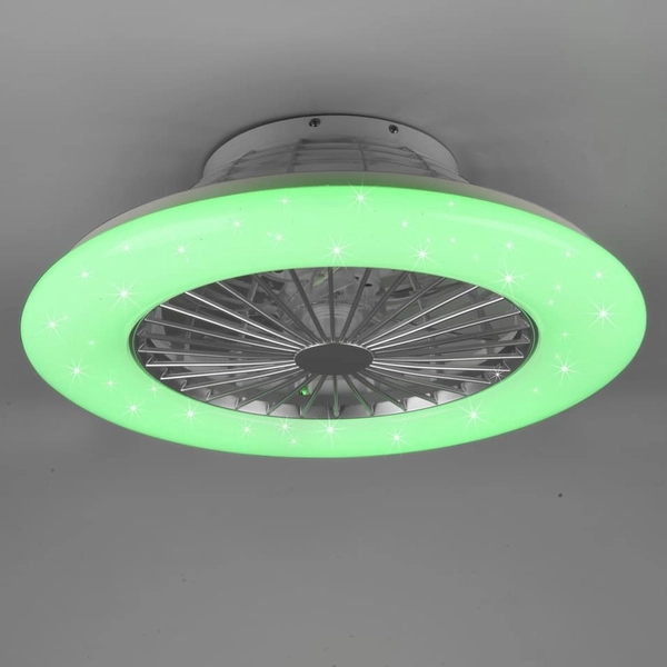 Wentylator sufitowy STRALSUND R62522987 RL Light LED 30W 3000-6500K RGB plafon okrągły srebrny
