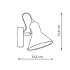 Industrialna LAMPA ścienna ASTAMA LP-1122/1W BK Light Prestige metalowa OPRAWA kinkiet regulowany czarny