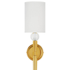 Salonowa lampa na ścianę DAMA ST-8436 GB-CE z abażurem złoty biały