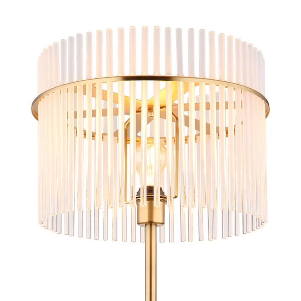 Podłogowa lampa do salonu GORLEY 15698SM glamour złota