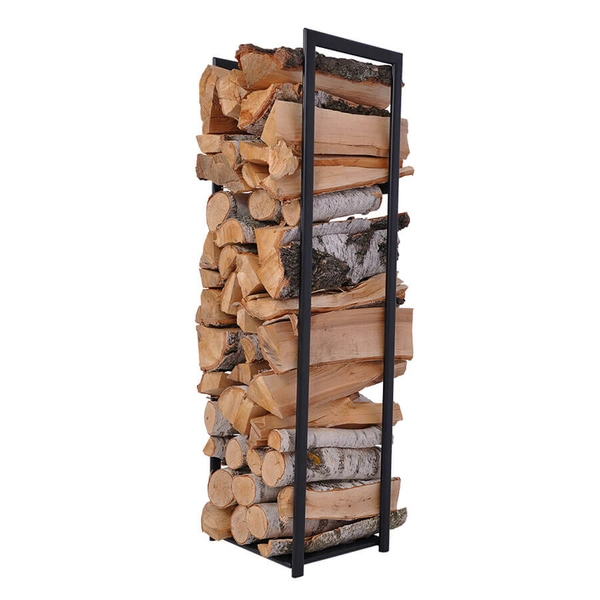 Industrialny stojak na drewno Kaja Home KS-13 STOJAK WOOD M metalowy czarny