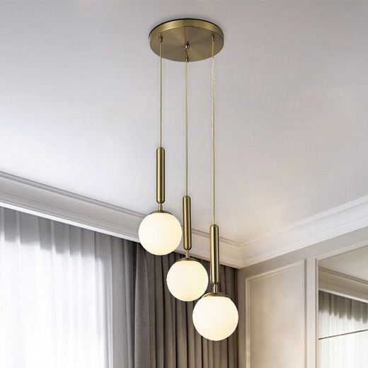 Wisząca LAMPA modernistyczna DIVINA 5353 Rabalux szklana OPRAWA kaskada ZWIS kule balls złote białe