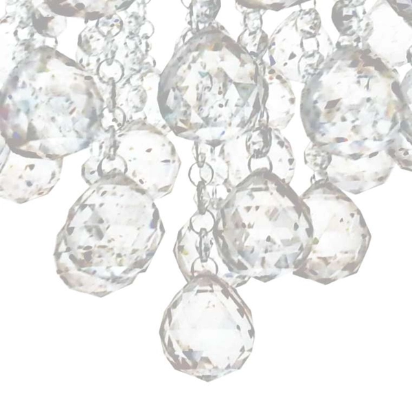 Plafon LAMPA sufitowa VEN P-E 1437/6-50 okrągła OPRAWA z kryształkami glamour crystal chrom przezroczysta almonte