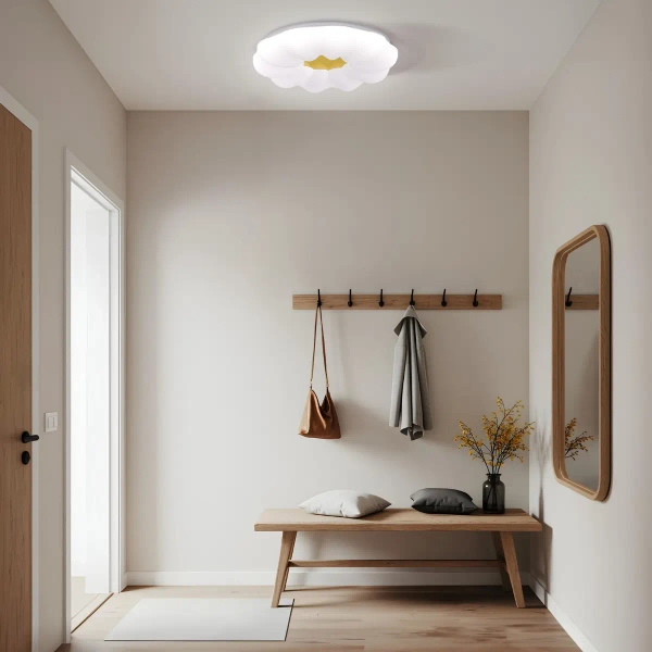 Designerski plafon Ariva LP-8321/1C-40 WH LED 23W 4000K biały złoty